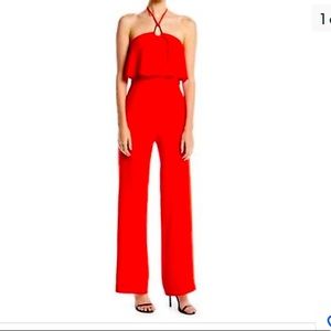Womens trina Turk red jumpsuit size 8 only worn once